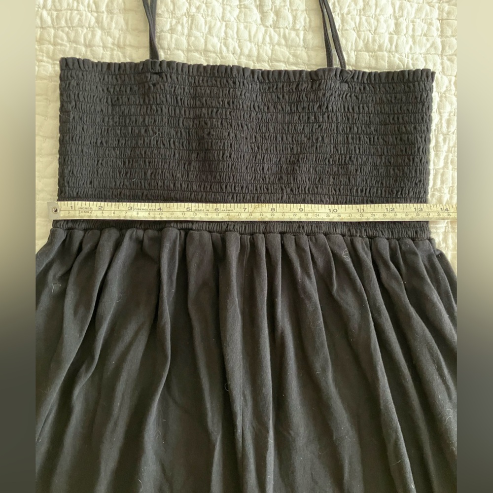 Calder Blake pima cotton black ruched top Lili romper size medium - Picture 7 of 8